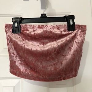 Velvet tube top